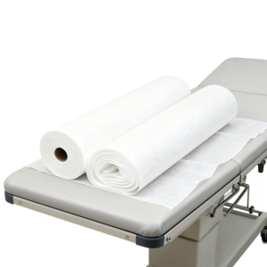 Premium Disposable Non-Woven PP Material Bed Sheet Roll for Spa Beds (White - 50Pcs-Roll)